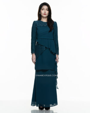 BAJU KURUNG / KURUNG MODEN / BAJU TUNANG / BAJU NIKAH / TEAL BLUE