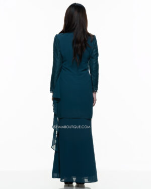 BAJU KURUNG / KURUNG MODEN / BAJU TUNANG / BAJU NIKAH / TEAL BLUE - Image 2