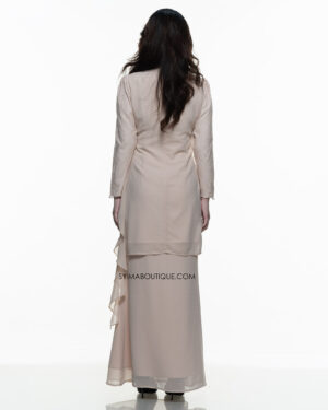BAJU KURUNG / KURUNG MODEN / BAJU TUNANG / BAJU NIKAH / CREAM - Image 2