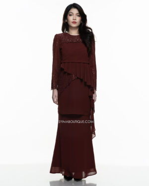 BAJU KURUNG / KURUNG MODEN / BAJU TUNANG / BAJU NIKAH / RICH BROWN