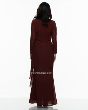 BAJU KURUNG / KURUNG MODEN / BAJU TUNANG / BAJU NIKAH / RICH BROWN - Image 2