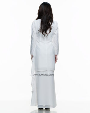 BAJU KURUNG / KURUNG MODEN / BAJU TUNANG / BAJU NIKAH / OFF WHITE - Image 2